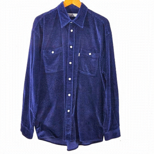 LERROS Blue Curdoroy Longsleeve Casual Button Down Shirts